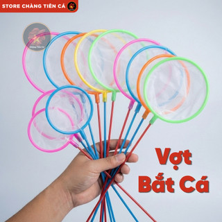 Vợt Nano Lưới Siêu Mịn Vớt Cá Vớt Trứng Lọc Artemia Đủ Size Cán Kim Loại Cao Cấp Màu Ngẫu Nhiên