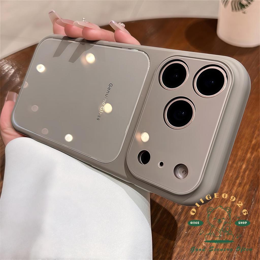 【 Ốp lưng iPhone17 】 Vỏ kính Macaroon cảm giác da Vỏ điện thoại iphone17 Pro Max 16 15 14 13 12 cho vỏ iPhone Vỏ mềm silicon TPU chống sốc