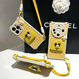 Thích hợp cho iPhone17 Vỏ Điện Thoại Chấm Bi Mickey Giá Đỡ Dây Đeo Tay Apple 16 Huawei / oppo / vivo1526.4.23