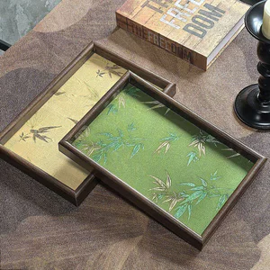 Trung Quốc Lá Tre Ánh Sáng Bóng Khay Phòng Khách Để Bàn Đồ Lặt Vặt Lưu Trữ Bằng Gỗ Khay Đựng Đồ Retro Sense Chơi Khay Trà 0CQM