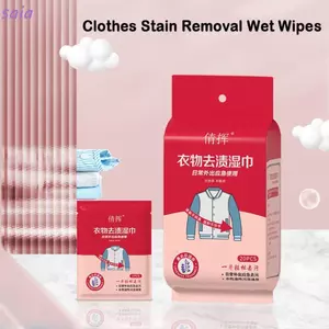 SAIA 20 / 50 / 100 Khăn lau ướt loại bỏ vết bẩn quần áo, Khăn lau khử nhiễm quần áo không giặt hiệu suất cao, Chất tẩy rửa tức thì bùn dùng một lần hiệu quả