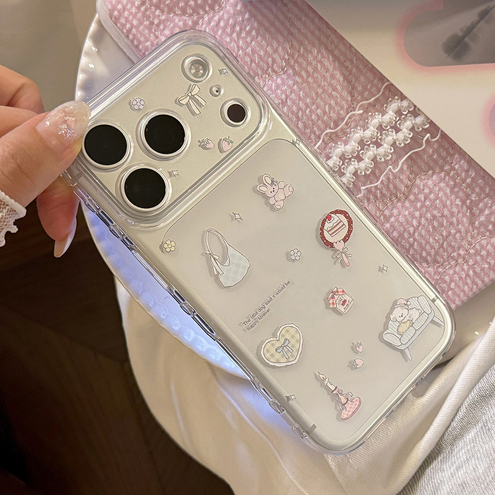 Ốp Điện Thoại Mềm Hình Trái Tim Tình Yêu Hàng Ngày Cho iPhone 17 Pro Max 16 15 14 13 Vỏ Bảo Vệ Chống Sốc