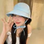Mũ Bucket Chống Nắng Kẻ Sọc Dễ Thương Nón Vành Rộng Thoáng Khí Có Dây Buộc, Phong Cách Hàn Quốc Cho Nữ Đi Biển Dạo Phố