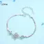 LUImo Tinh Tế Màu Bạc Trái Tim Vòng Tay Bé Gái Ngọt Ngào Lấp Lánh Zircon Dây Xích Có Thể Điều Chỉnh Thiếu Niên Trang Sức Phụ Kiện SBS