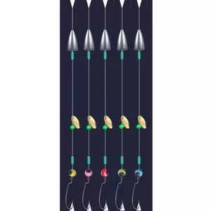 Bộ câu cá ngược Tie Texas Line với mồi giả chìm T-tail, đạn chì, quay móc cho bass và sóc