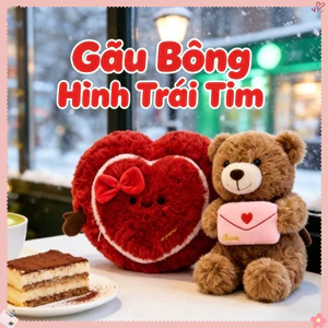 Thú Bông 2in1 Hình Trái Tim – Gấu Teddy ôm Thư 25cm, Mịn Màng Cao Cấp, Quà Sinh Nhật ý Nghĩa Cho Bạn Gái Và Bé Gái