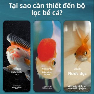 Máy bơm lọc bể cá chìm bể cá Máy làm sạch nước oxy yên tĩnh ABS nước ngọt biển