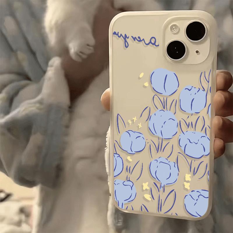 Blue Tulip cho trường hợp iPhone 17pro iPhone 16/15 Skin Sense Frosting Case