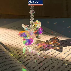 MAKY Thời Trang Nhiều Màu Sắc Pha Lê Suncatcher Lăng Kính Trang Trí Cầu Vồng Máy Làm Cửa Sổ Treo Trang Trí Nhà Trang Trí Giáng Sinh Quà Tặng VN