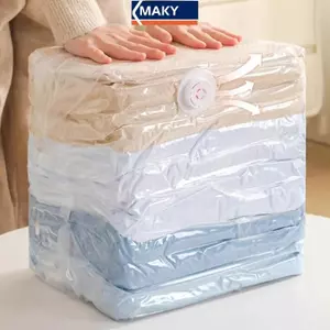 MAKY Túi Hút Chân Không Lớn Không Cần Bơm Nhựa Túi Bảo Quản Để Bảo Quản Quần Áo nketspression Túi Rỗng Phụ Kiện Du Lịch VN