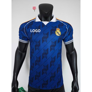 2026 – 27 Áo đấu phiên bản cầu thủ thông thường của Real Madrid (Xanh dương) – Vải Jacquard cao cấp, Cá nhân hóa với tên & số của bạn, Có sẵn S – 2XL