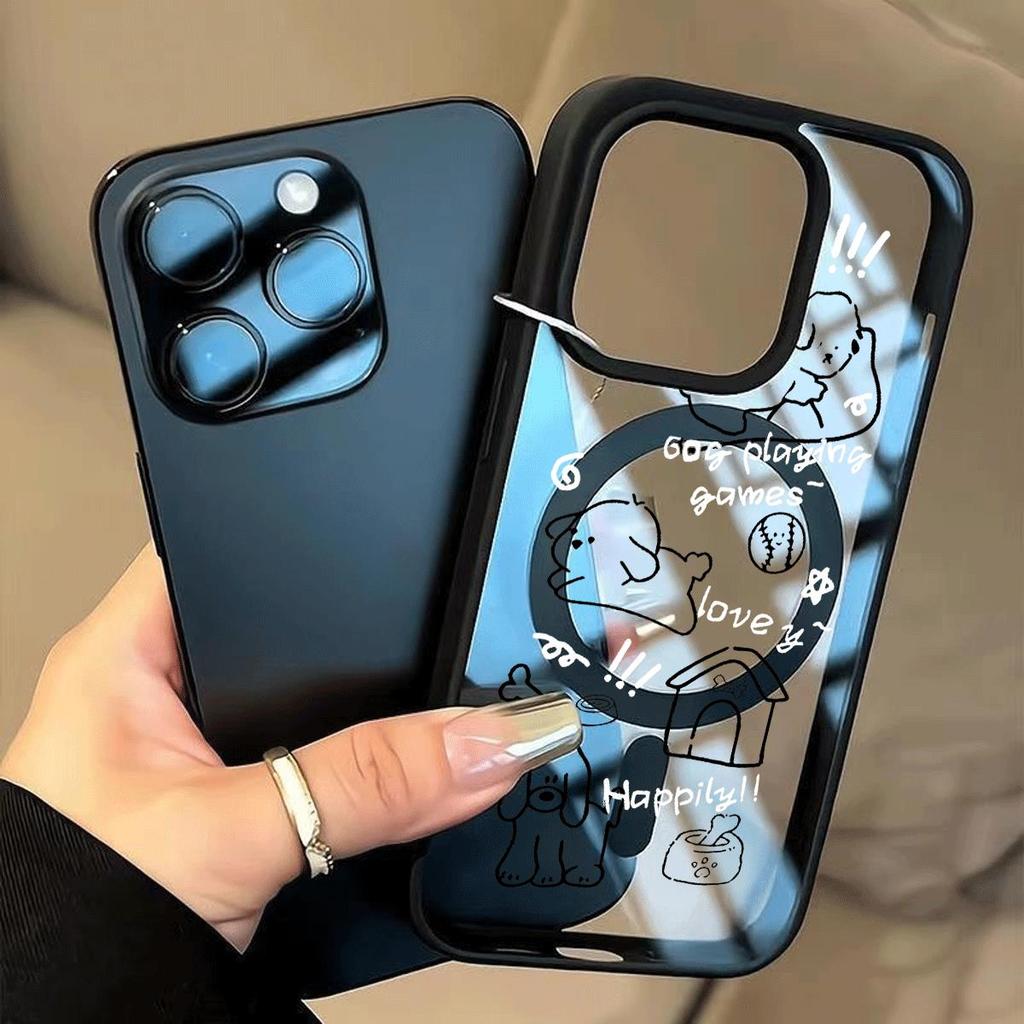 Giản bút manh vật Đối với iPhone 17PROMAX trật hợp điện thoại 16/15 rõ ràng hút từ 14