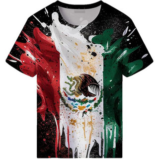 Áo thun ngắn tay nam nữ mới Áo sơ mi Aztec Mexico in kỹ thuật số 3D Áo thun ngắn tay thông thường Áo thun chất lượng cao