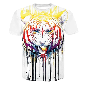 Áo Thun Nam Thiết Kế 3D Graphic Tee, Cổ Tròn Tay Ngắn, Thoáng Mát Cho Mùa Hè Đi Dạo Phố
