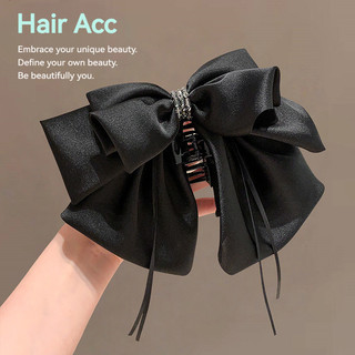 Kẹp Tóc Phong Cách Hàn Quốc từ Vải Đuôi Ngựa, Size Lớn với Chiếc Nơ Elegant