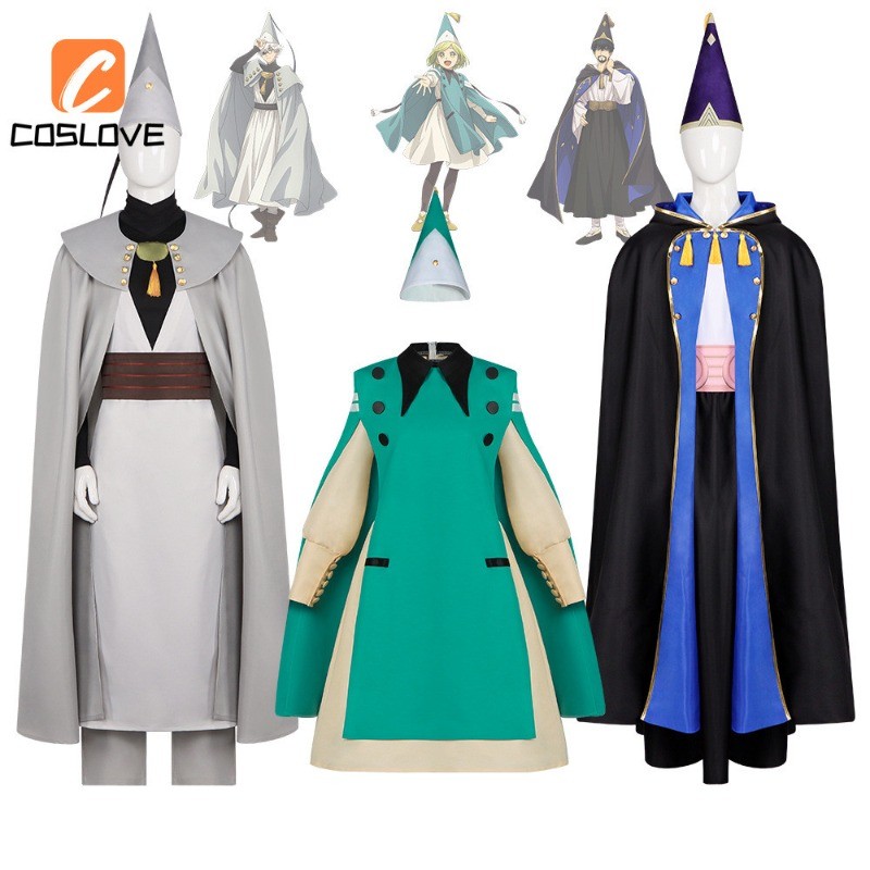 Trọn bộ cosplay phù thủy anime Atelier Coco Qifrey, đầm tay dài cho người phụ nữ
