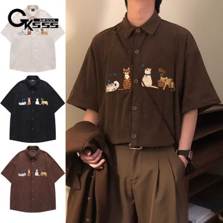 Áo sơ mi nam tay ngắn GKSSS, style cổ điển Mỹ & đại học, chất lượng cao cấp