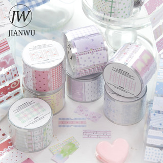 JIANWU Cure Sweetheart Series Vintage Nhiều Màu Sắc Chấm Lưng Phong Cảnh Chất Liệu Cắt Băng Sáng Tạo DIY Tạp Chí Văn Phòng Phẩm