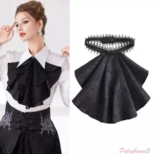 FF Courtstyle Cổ áo có thể tháo rời Ren Drape Jabot Cổ áo trang trí cho dịp trang trọng Punk Tạo kiểu Accessorie