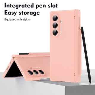 Tích hợp khe cắm bút và miếng dán kính cường lực bảo vệ ống kính bản lề cho Samsung Z Fold 7 6 5 4 3 2 Vỏ chống sốc chống vân tay