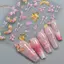 TRTR Hoa Móng Tay Hoa 5D Cánh Hoa Dập Nổi Kim Loại Bronzing Thiết Kế Cho Salon Xuân Hè Trang Trí Móng Tay DIY Phụ Kiện Nghệ Thuật VN