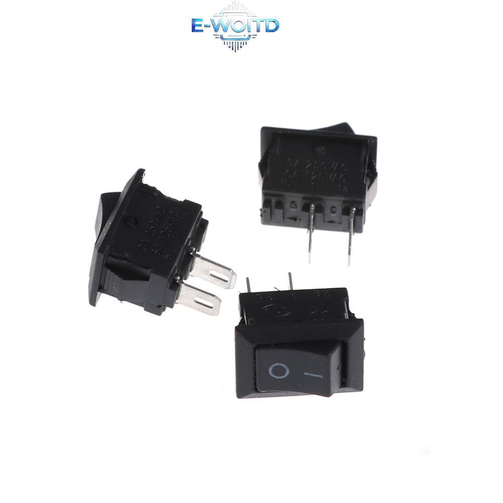 E-WOITD 10 Cái 10 * 15MM Công Tắc Roer Nhỏ KCD1-11 250VAC / 3A 6A 125V AC 2P Công Tắc E-WOITD