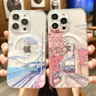 🔷Vỏ bảo vệ iPhone trong suốt nam châm họa tiết họa hoa độc đáo, không ố vàng chống va đập bền lâu in sắc nét không mờ