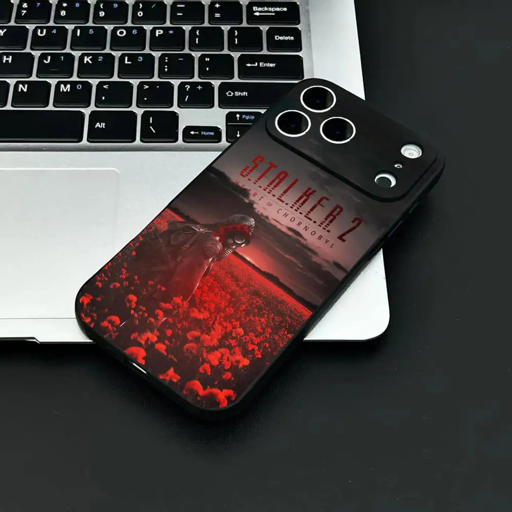 TP-1 Game S-Stalker Ốp Lưng Điện Thoại IPhone 17 16 15 14 13 12 11 Pro Max Plus Mini Đen Mờ Vỏ Mềm Funda