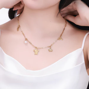 Dây chuyền nữ liền mặt mạ vàng cao cấp, thiết kế thiên nhiên Wild Grace phong cách Boho đi biển - DOJI