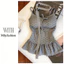 Milyfashion Hot Girl Gợi Cảm Chấm Bi Streamer Ren Sling Thoải Mái Phù Hợp Với Ôm Nơ Ngắn Top ERAF
