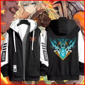 YB1 Honkai Star Rail Firefly áo khoác dây kéo Áo khoác Hoodie cardigan dài tay Top Plus Size BY1