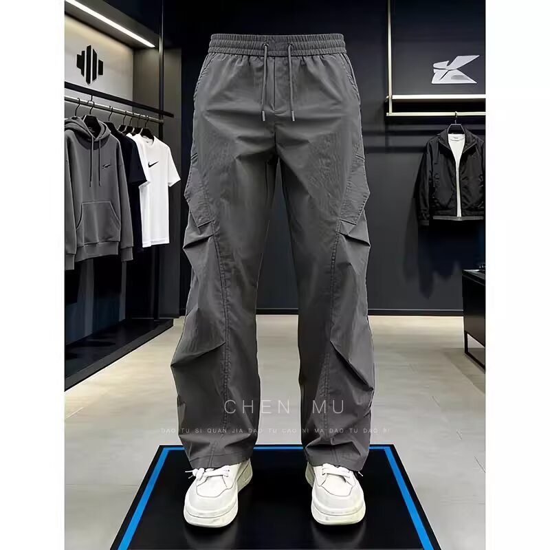 Quần jean ống thẳng nhiều túi phong cách đường phố cổ điển nam nữ CN