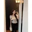 Milyfashion Slanted Vai Không Đều Chấm Bi Nơ Khâu Tay Ngắn T Mùa Hè Phong Cách Mới Ngắn Top Bé tee