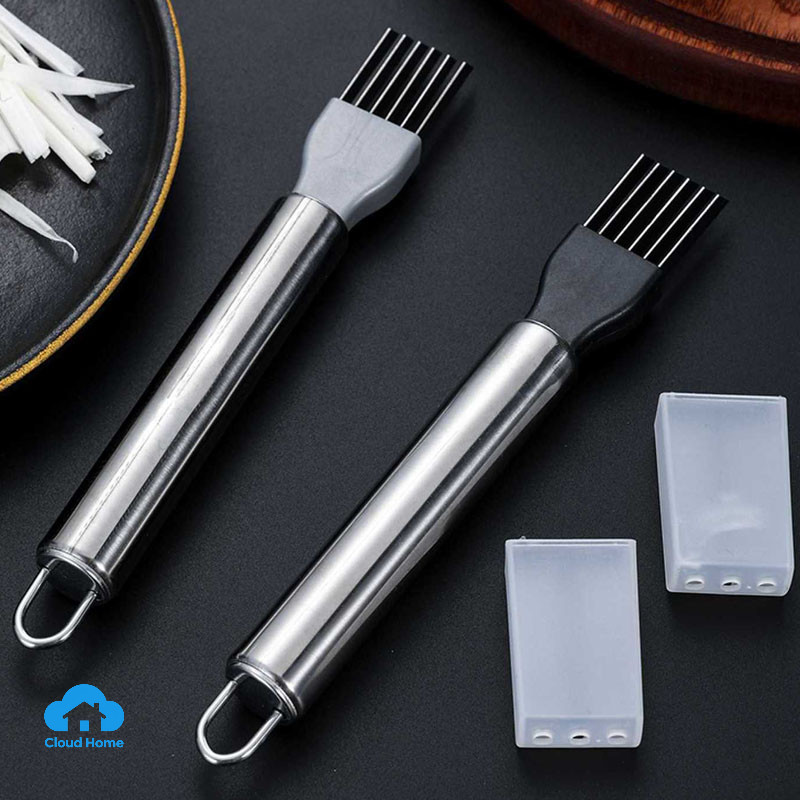Máy thái hành lá đa năng tiết kiệm sức lao động bằng thép không gỉ, dụng cụ nhà bếp nhỏ gọn