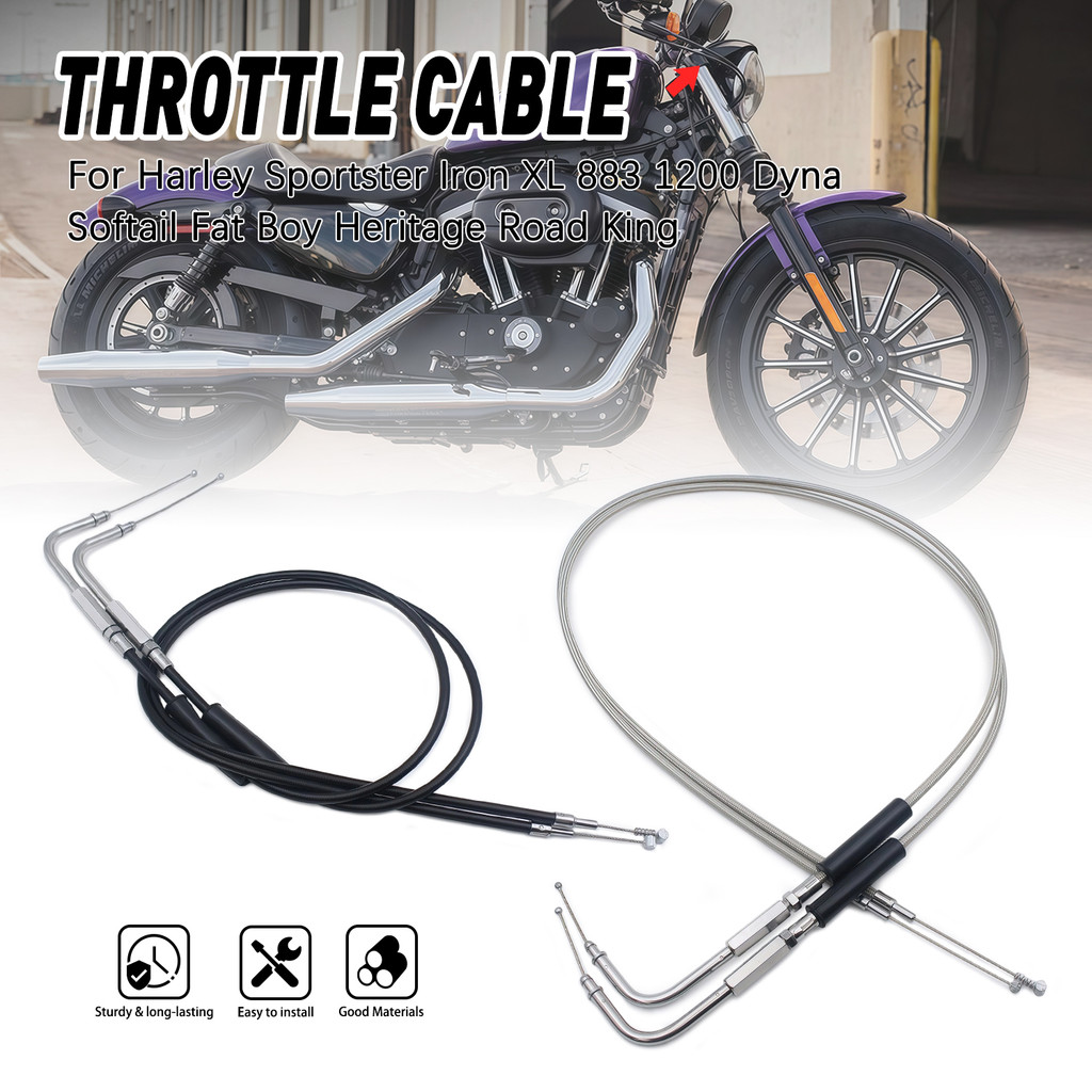 Dành cho Sportster 883 1200 XL883 XL1200 Phụ tùng xe máy Dây cáp ga