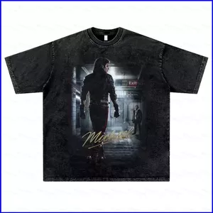 GN Michael Jackson poster cùng phong cách Áo thun ngắn tay 220g cotton dày áo thun NG