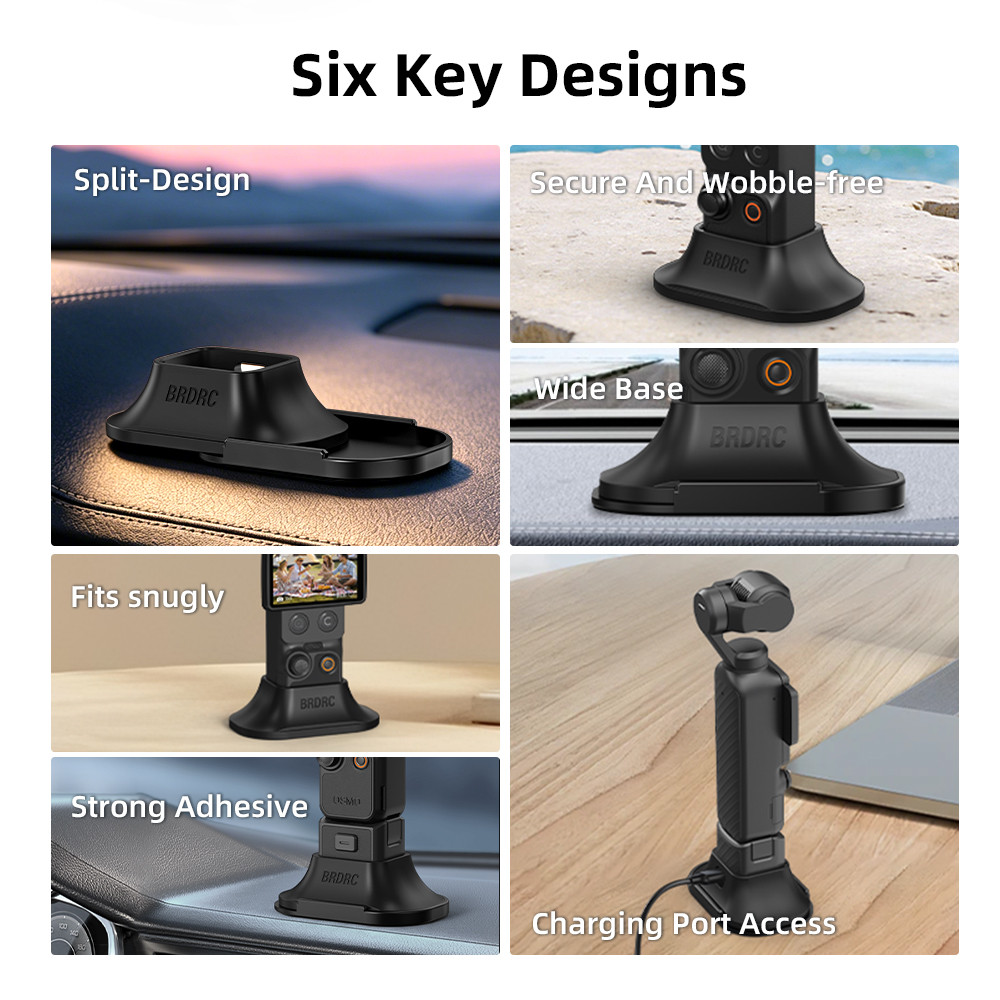 Dành Cho DJI OSMO POCKET4 / 3 gimbal Để Bàn Đế Silicon Xe Hơi Phát Trực Tiếp Phụ Kiện Giá Đỡ Cố Định
