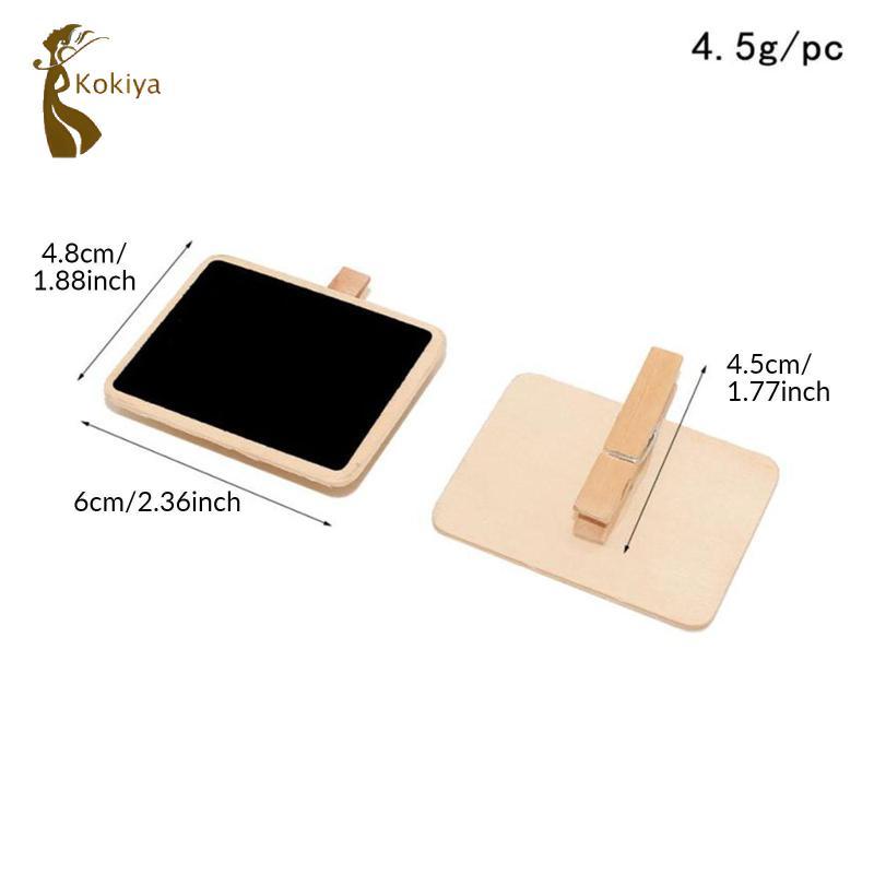 Kẹp bảng đen Mini - Dấu hiệu thẻ bảng phấn 10 bộ, bảng tin gỗ