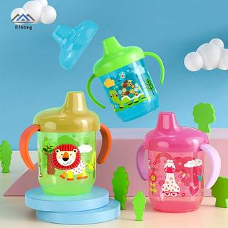 ELBBKG Cốc uống nước học tập cho bé có tay cầm Flip Chai nước chống rò rỉ Dubill Cup mới