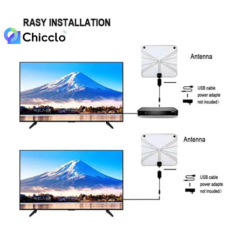 [chiccloset0] Bộ khuếch đại ăng-ten TV kỹ thuật số Tăng cường tín hiệu Ăng-ten TV độ phân giải cao 4K UHD Bộ thu tín hiệu Ăng-ten TV Tăng cường tín hiệu Đẹp