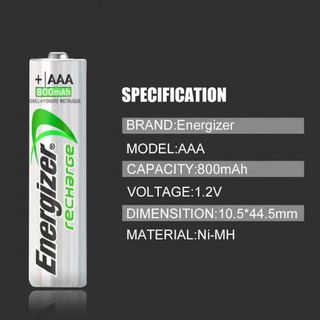 Pin Energizer AA / AAA 1.2V Ni-MH NiMH 2000mAh 800mAh 4 Cells (Có sẵn)