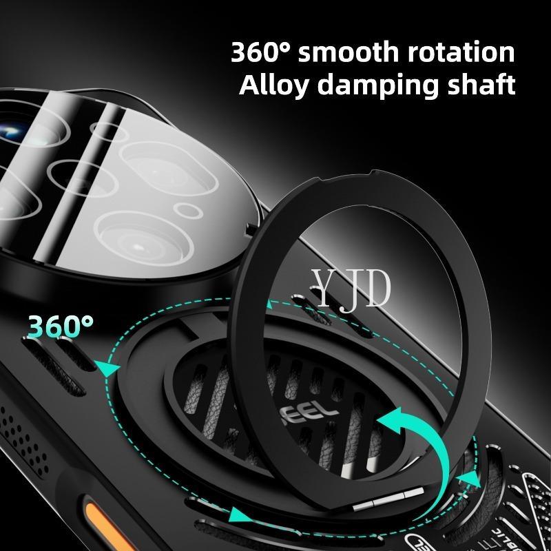 Ốp YJD Cho OPPO Find X9 Siêu Rỗng Tản Nhiệt Chống Rơi Túi Khí Từ Tính Attration 360 ° Ốp điện thoại chống rơi giá đỡ xoay