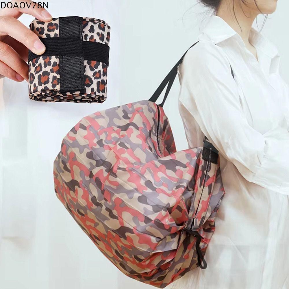 Túi mua sắm gấp sáng tạo, xách vai siêu thị, chống nước nhẹ, dùng đi biển, túi tạp hóa