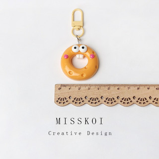 MISMEMO Xấu Xí Dễ Thương Ngộ nghĩnh Miệng Lớn Móc Khóa Hình Học Dễ Thương Xúc Xích Miệng Mặt Dây Chuyền Sinh Viên Cặp Đôi Schoolbag Túi Phụ Kiện