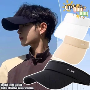 Ice Silk Flat Top Short Beanie - Phụ kiện ngoài trời - Mũ chống nắng rỗng - Tấm che thể thao chống tia cực tím mùa hè - Dây đeo có thể điều chỉnh Mũ chống nắng [Giao hàng miễn phí]