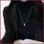 YT4 Dây Xích Xương Rắn Vòng Cổ Trang Sức Phụ Kiện Hình Giọt Nước Mặt Dây Chuyền Tối Giản Dạo Phố