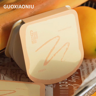 GUOXIAONIU Giấy trang điểm Bánh mì nướng Kem nền dùng một lần Giấy trang điểm kiểm tra màu không viền