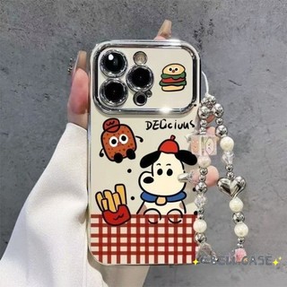 Dành Cho IPhone17 16 15 14 13 12 11 ProMaxXR XSMax 78Plus Dễ thương Red Checker Burger Dog Trường hợp điện thoại