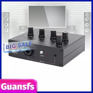 Guansfs Guansfs LiebeWH Microphone Preamp Mic Gain Booster với nguồn ảo 48V 3,5 mm 6,5 mm Đầu ra đầu vào XLR Bộ ngưng tụ 60db và Bộ tiền khuếch đại động
