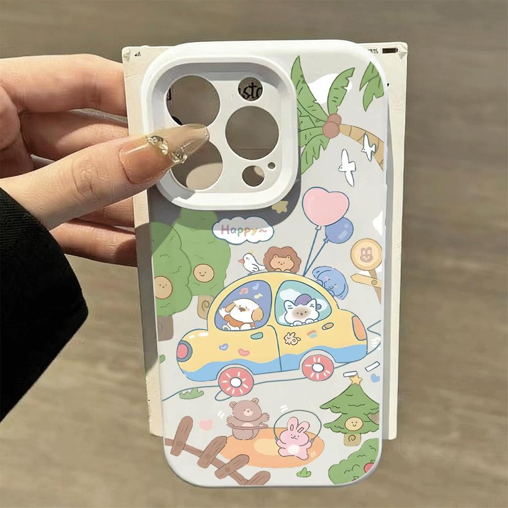 Lái xe đi du lịch Động vật nhỏ cho trường hợp iPhone 17pro 161514pro Fine Hole Silicone